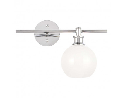 Elegant Wall Sconce - Chrome/Matte Glass, Left Side (LD2303C)