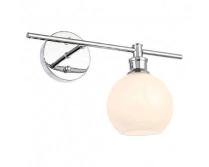 Elegant Wall Sconce - Chrome/Matte Glass, Left Side (LD2303C)