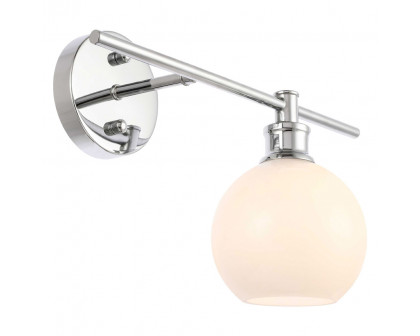 Elegant Wall Sconce - Chrome/Matte Glass, Left Side (LD2303C)