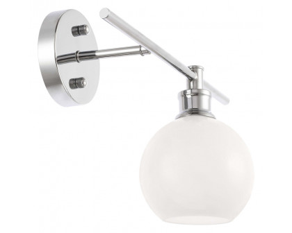 Elegant Wall Sconce - Chrome/Matte Glass, Left Side (LD2303C)