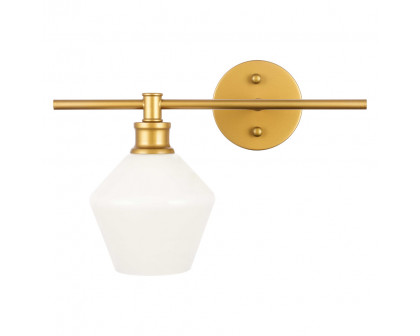 Elegant Wall Sconce - Brass/Matte Glass, Right Side (LD2305BR)