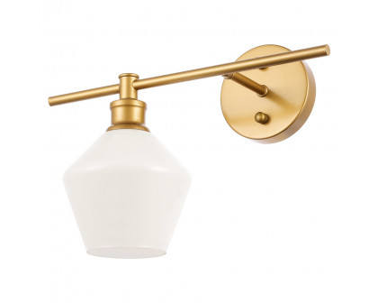 Elegant Wall Sconce - Brass/Matte Glass, Right Side (LD2305BR)