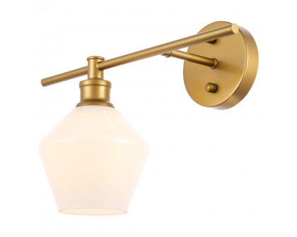 Elegant Wall Sconce - Brass/Matte Glass, Right Side (LD2305BR)