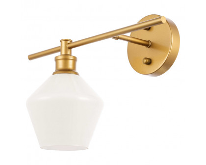 Elegant Wall Sconce - Brass/Matte Glass, Right Side (LD2305BR)