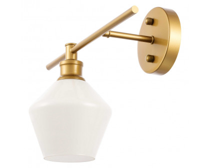 Elegant Wall Sconce - Brass/Matte Glass, Right Side (LD2305BR)