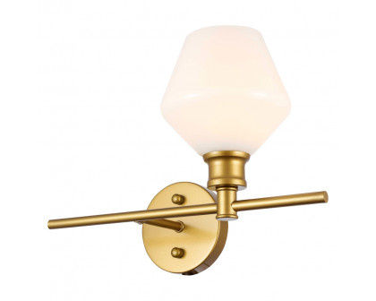 Elegant Wall Sconce - Brass/Matte Glass, Right Side (LD2305BR)