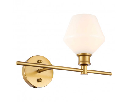 Elegant Wall Sconce - Brass/Matte Glass, Right Side (LD2305BR)