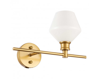 Elegant Wall Sconce - Brass/Matte Glass, Right Side (LD2305BR)