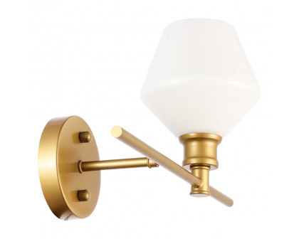 Elegant Wall Sconce - Brass/Matte Glass, Right Side (LD2305BR)