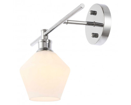 Elegant Wall Sconce - Chrome/Matte Glass, Right Side (LD2305C)