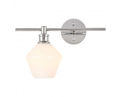 Elegant Wall Sconce - Chrome/Matte Glass, Right Side (LD2305C)