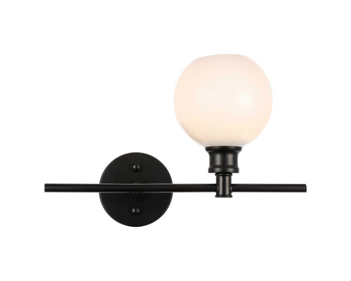 Elegant Wall Sconce - Black/Matte Glass, Right Side (LD2307BK)