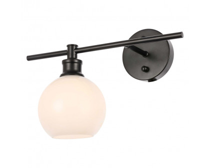 Elegant Wall Sconce - Black/Matte Glass, Right Side (LD2307BK)