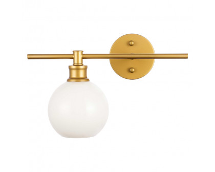 Elegant Wall Sconce - Brass/Matte Glass, Right Side (LD2307BR)