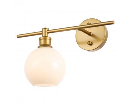 Elegant Wall Sconce - Brass/Matte Glass, Right Side (LD2307BR)