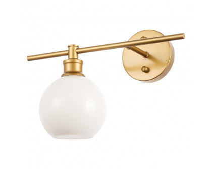 Elegant Wall Sconce - Brass/Matte Glass, Right Side (LD2307BR)