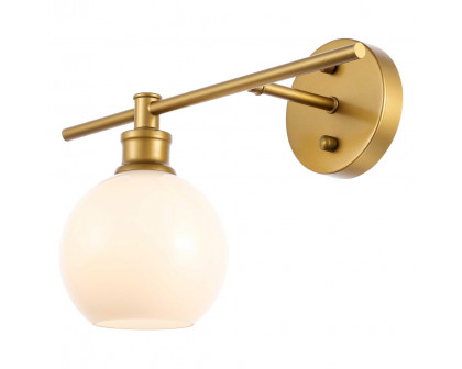 Elegant Wall Sconce - Brass/Matte Glass, Right Side (LD2307BR)