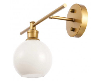 Elegant Wall Sconce - Brass/Matte Glass, Right Side (LD2307BR)