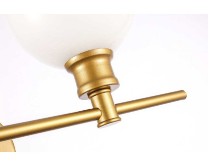 Elegant Wall Sconce - Brass/Matte Glass, Right Side (LD2307BR)