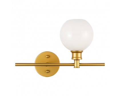 Elegant Wall Sconce - Brass/Matte Glass, Right Side (LD2307BR)