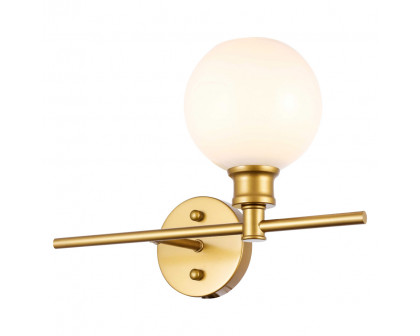 Elegant Wall Sconce - Brass/Matte Glass, Right Side (LD2307BR)