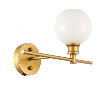 Elegant Wall Sconce - Brass/Matte Glass, Right Side (LD2307BR)