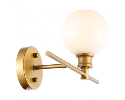 Elegant Wall Sconce - Brass/Matte Glass, Right Side (LD2307BR)