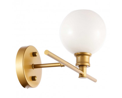 Elegant Wall Sconce - Brass/Matte Glass, Right Side (LD2307BR)