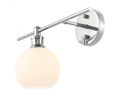 Elegant Wall Sconce - Chrome/Matte Glass, Right Side (LD2307C)