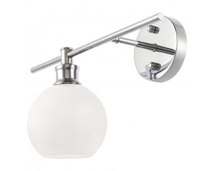 Elegant Wall Sconce - Chrome/Matte Glass, Right Side (LD2307C)