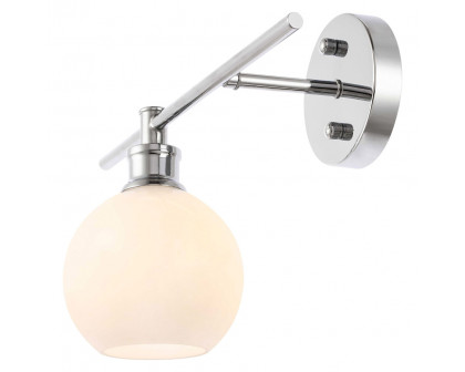 Elegant Wall Sconce - Chrome/Matte Glass, Right Side (LD2307C)