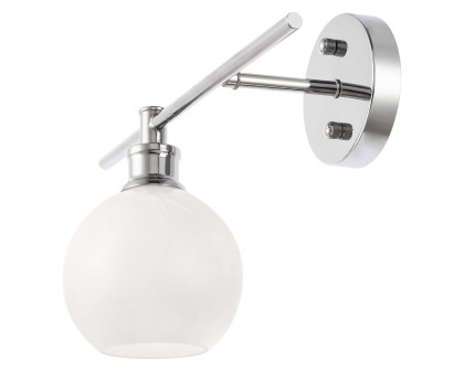 Elegant Wall Sconce - Chrome/Matte Glass, Right Side (LD2307C)