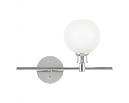 Elegant Wall Sconce - Chrome/Matte Glass, Right Side (LD2307C)