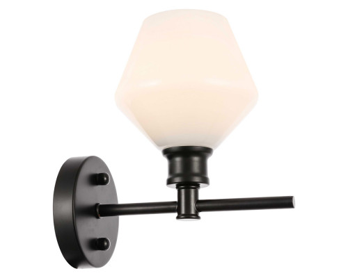 Elegant Wall Sconce - Black/Matte Glass (LD2309BK)