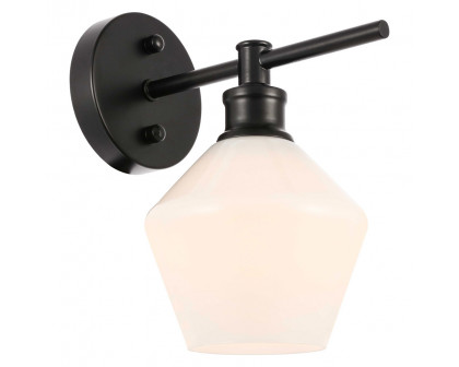 Elegant Wall Sconce - Black/Matte Glass (LD2309BK)