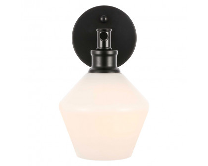 Elegant Wall Sconce - Black/Matte Glass (LD2309BK)