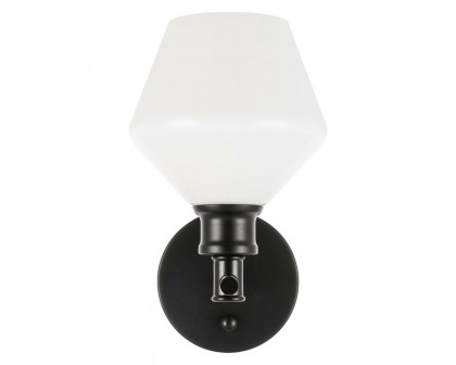 Elegant Wall Sconce - Black/Matte Glass (LD2309BK)