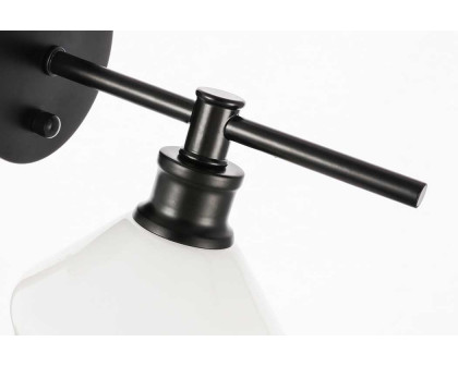 Elegant Wall Sconce - Black/Matte Glass (LD2309BK)