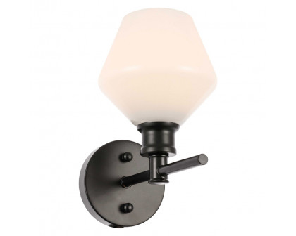 Elegant Wall Sconce - Black/Matte Glass (LD2309BK)