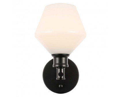 Elegant Wall Sconce - Black/Matte Glass (LD2309BK)