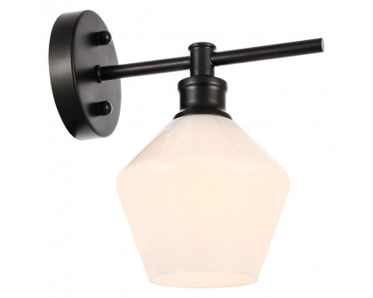 Elegant Wall Sconce - Black/Matte Glass (LD2309BK)