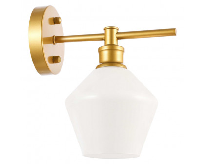 Elegant Wall Sconce - Brass/Matte Glass (LD2309BR)