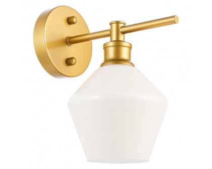 Elegant Wall Sconce - Brass/Matte Glass (LD2309BR)