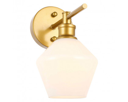 Elegant Wall Sconce - Brass/Matte Glass (LD2309BR)