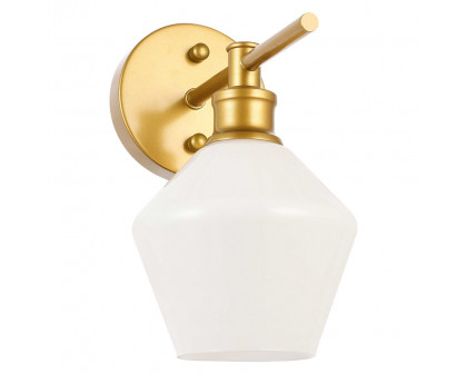 Elegant Wall Sconce - Brass/Matte Glass (LD2309BR)