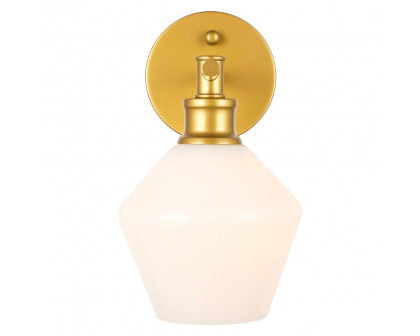 Elegant Wall Sconce - Brass/Matte Glass (LD2309BR)