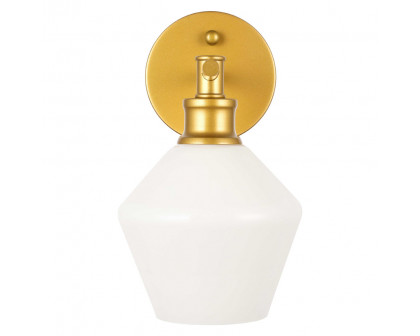 Elegant Wall Sconce - Brass/Matte Glass (LD2309BR)