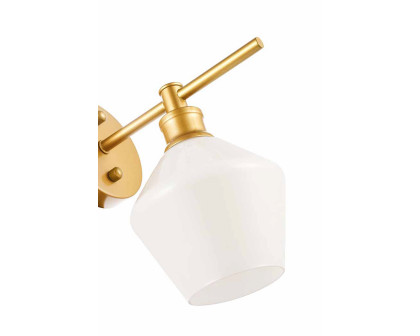 Elegant Wall Sconce - Brass/Matte Glass (LD2309BR)