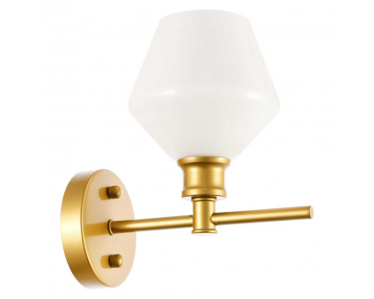 Elegant Wall Sconce - Brass/Matte Glass (LD2309BR)