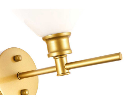 Elegant Wall Sconce - Brass/Matte Glass (LD2309BR)